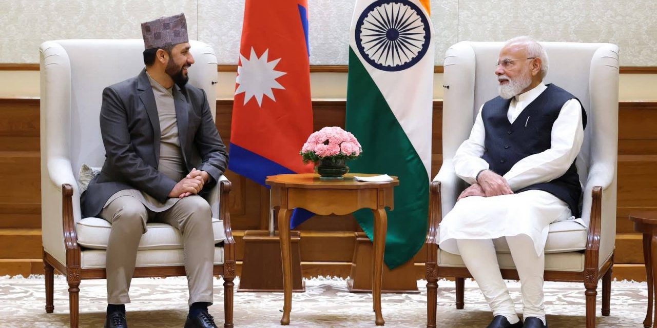 रास्वपा सभापति रवि लामिछाने र भारतीय प्रधानमन्त्री नरेन्द्र मोदीबिच भेटवार्ता