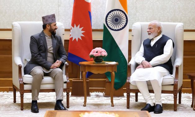 रास्वपा सभापति रवि लामिछाने र भारतीय प्रधानमन्त्री नरेन्द्र मोदीबिच भेटवार्ता