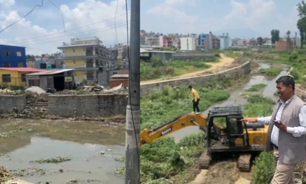 चाँगाथली–टिकाथली सिमानाको गोदावरी खोलामा बर्षा अघि सरसफाइ