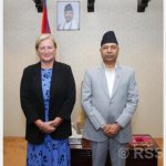 उपराष्ट्रपति यादवसँग फ्रान्सेली राजदूत कोर्टेभलको शिष्टाचार भेट