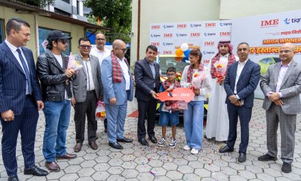 साउदीबाट टिक्मोमार्फत आइएमई गर्दा विराटनगरका अभिषेकले जिते बीवाइडी अटो १ ईभी कार