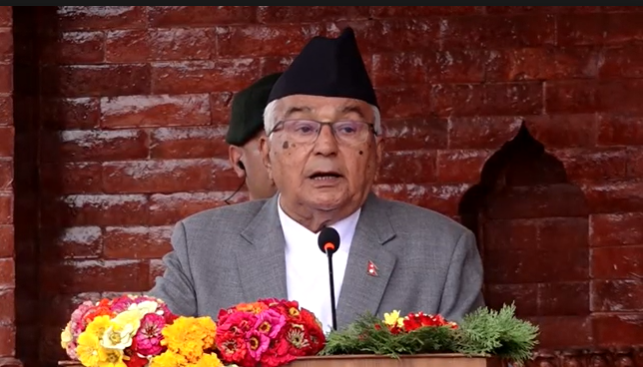 एकता, सुशासन र राष्ट्रप्रेममा जोड दिँदै राष्ट्रपति पौडेलको आह्वान