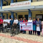 मुक्तिनाथ विकास बैंकद्वारा २६ ह्वीलचेयरसहित स्वास्थ्य सामग्री हस्तान्तरण