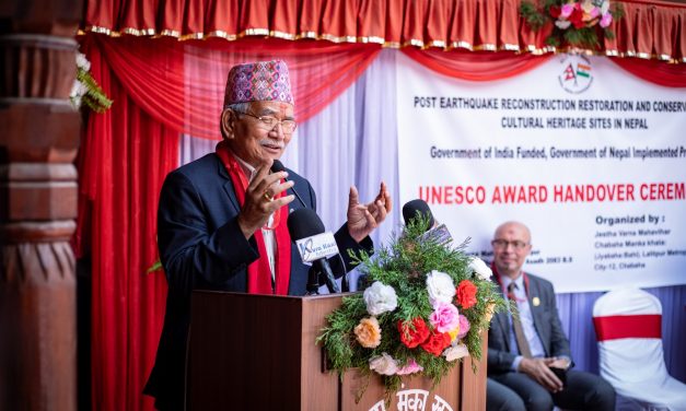 भारतको सहयोगमा पुनर्निर्मित जेष्ठ वर्ण महाविहारलाई युनेस्कोको ‘अवार्ड अफ मेरिट’