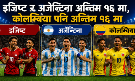 इजिप्ट र अर्जेन्टिना अन्तिम १६ मा, कोलम्बिया पनि अघिल्लो चरणमा