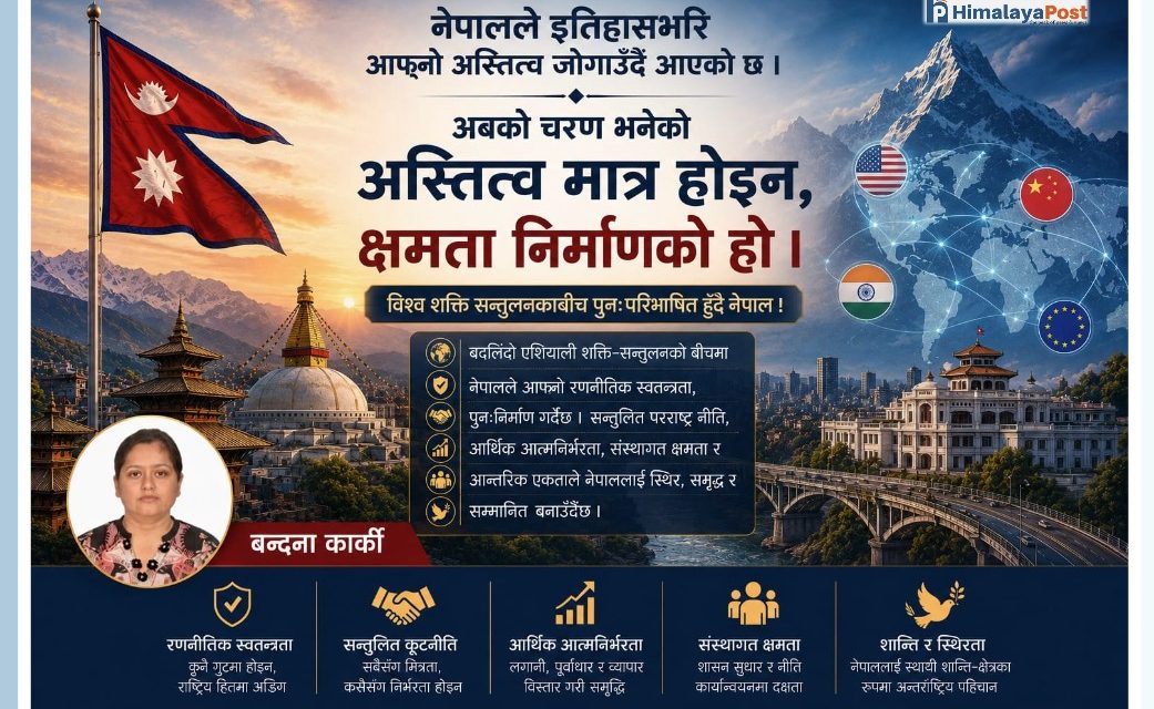 बिश्व शक्ति सन्तुलनका सन्दर्भमा पुनःपरिभाषित हुँदै नेपाल !