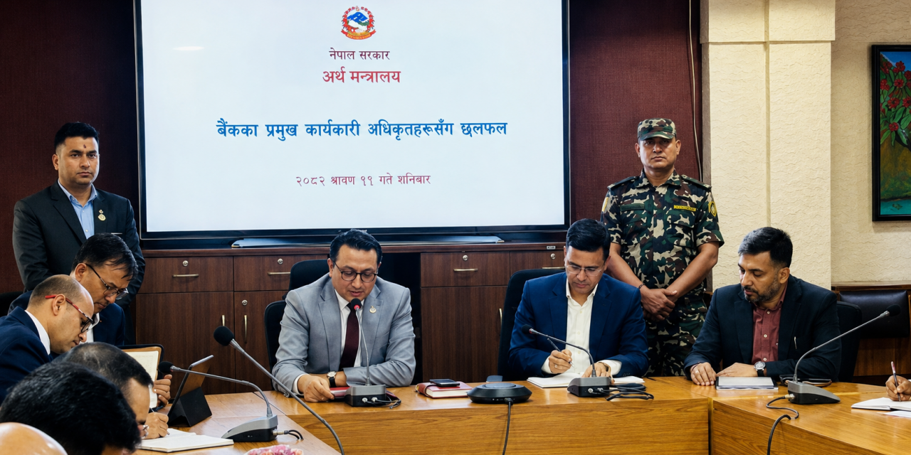 बैंकिङ क्षेत्रसँग अर्थमन्त्रीको छलफल, लगानीमैत्री वातावरण निर्माणमा जोड