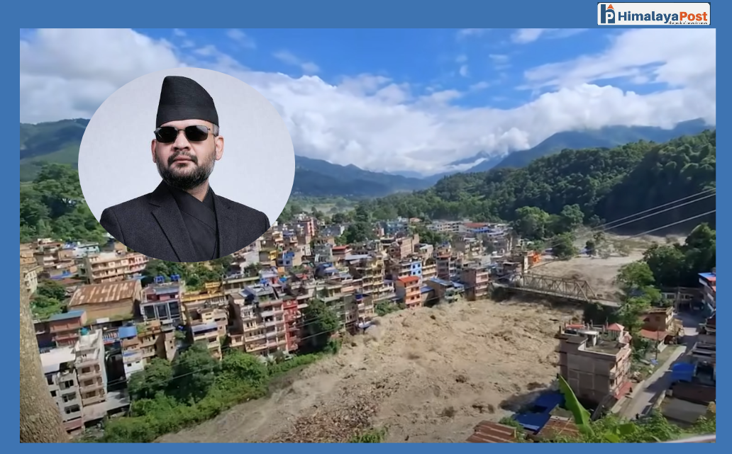 नुवाकोटको बाढी प्रभावित क्षेत्रको अवलोकनमा निस्किए प्रधानमन्त्री शाह