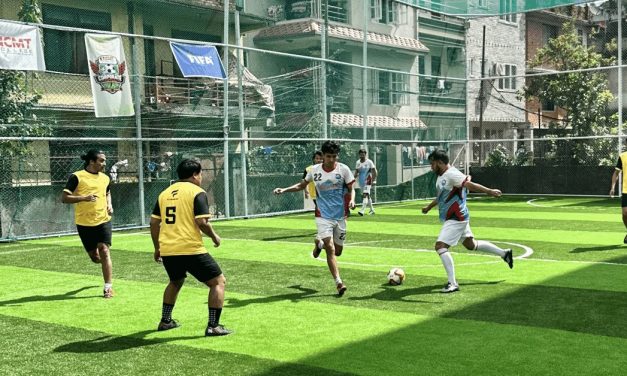 जाकिपोइन्ट हेल्थ बन्यो पहिलो एनसीएमटी कर्पोरेट फुटसल च्याम्पियन फाइनलमा हिमालयन एभरेस्ट इन्स्योरेन्सलाई ४–३ गोलले हराउँदै उपाधि कब्जा