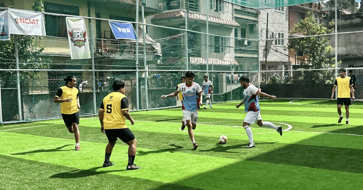 जाकिपोइन्ट हेल्थ बन्यो पहिलो एनसीएमटी कर्पोरेट फुटसल च्याम्पियन फाइनलमा हिमालयन एभरेस्ट इन्स्योरेन्सलाई ४–३ गोलले हराउँदै उपाधि कब्जा