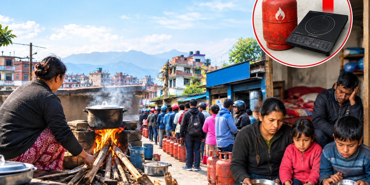 ग्याँस संकटः घरधनी छतमा दाउरा बालेर पकाउने, डेरावाल भोकै !