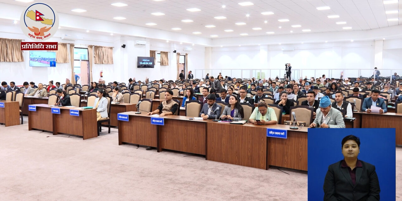प्रतिनिधिसभामा बिभिन्न दुई विधेयक प्रस्तुत