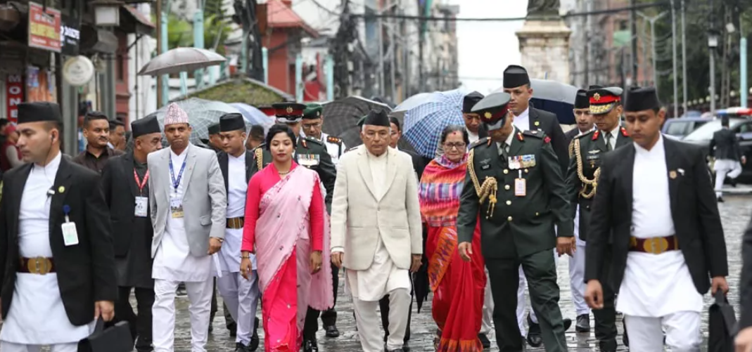 इन्द्रजात्राको मुख्य दिन वसन्तपुरमा भव्य रौनक, राष्ट्रपति पौडेलसहित विशिष्ट अतिथि र विदेशी पाहुनाको उपस्थिति
