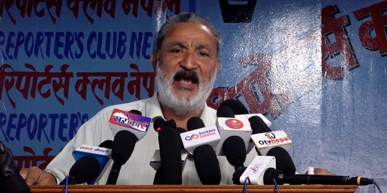 नेपाली कांग्रेसका नेता किशोरसिंह राठौरले पार्टी सभापतिमा उम्मेदवारी दिने