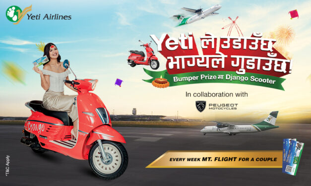 दशैं–तिहारमा यती एअरलाइन्सबाट यात्रा गर्दा पुजो ज्याङ्गो स्कुटर जित्ने मौका