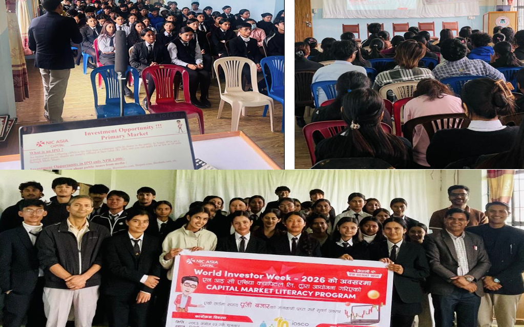एनआईसी एशिया क्यापिटलद्वारा पोखरामा वित्तीय साक्षरता कार्यक्रम, १०० भन्दा बढी विद्यार्थी सहभागी
