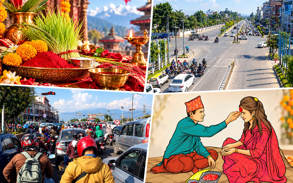 दशै अन्तिम दिन : कोजाग्रत पूर्णिमासँगै दसैँ समापन, उपत्यकामा चहलपहल बढ्दो
